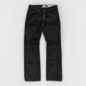 Volcom Slim Straight Jeans Black Denim 30x31 Skate Streetwear Y2K